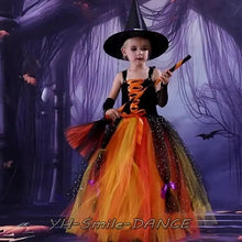 Witches Cosplay Costume Kids Tutu Wizard Suit Hats Dance For Girls Special Use Novelty Halloween Children's Costumes - Limited time Finds