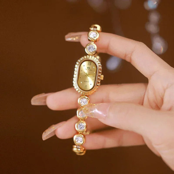 2024 New Manufacturers Hot Sale Ladies Quartz Watches Luxury Jewelry Watches Oval Fashion Compact Temperament Ladies Watches - Limited time Finds