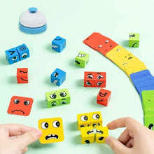 Puzzle Building Blocks Montessori Cube Children's Face Changing Expressions Building Blocks Tabletop Games Toys - Limited time Finds