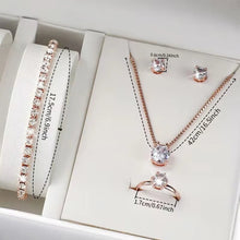 6PCS/Set Fashion Rhinestone Women Watches Female Steel Band Bracelet Quartz Watches Jewelry Set（Without Box） - Limited time Finds