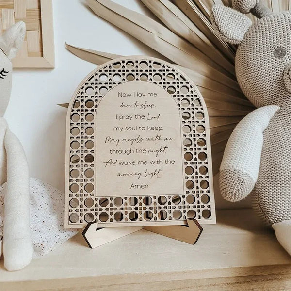 Customized Prayer Plaque Newborn Christening Gifts Prayer Room Decoration Christening Keepsake Baby Shower Gifts - Limited time Finds