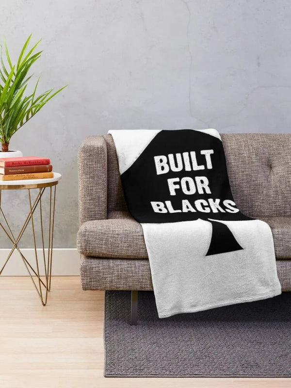 Built For Blacks - Queen Of Spades Throw Blanket Plaid on the sofa blankets and blankets - Limited time Finds