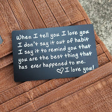 Anniversary Gifts Christmas Gifts I Love You Wallet Insert Card for Couple Husband Birthday Gifts - Limited time Finds