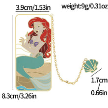 Disney Princess Bookmark - Beautiful Mermaid Brass Bookmark, Couple Gift Collection, Office Supplies, School Supplies - Limited time Finds