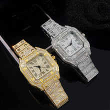 Hip Hop Iced Out Square Sparkling Quartz Watches Men Women Bling Full Rhinestone Fashion Rapper Watches High Quality Jewelry - Limited time Finds