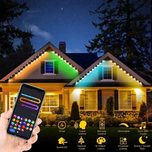 Outdoor Lights 90 LED Eaves Lights Smart Eaves String RGB Lights Full House Ambient Lighting Halloween Decorations Outside - Limited time Finds