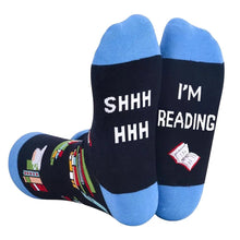 funny socks Reading Enthusiasts Student Warm Socks Fun Gifts Crew Socks Couple Gifts Teacher Gifts Socks - Limited time Finds