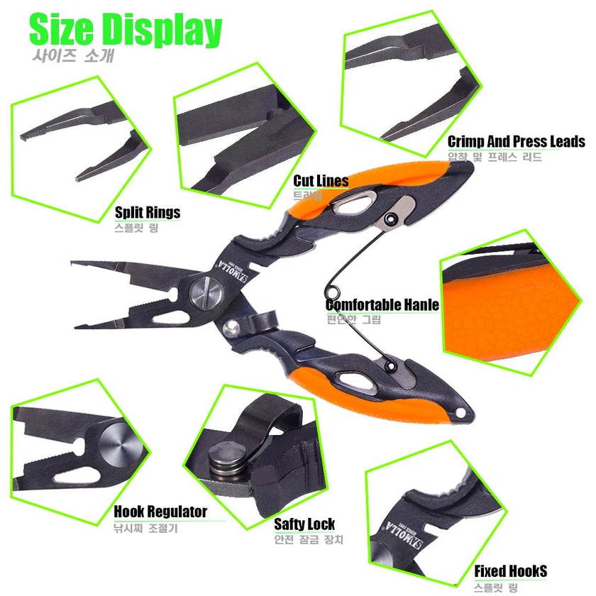 New Multifunctional Fishing Pliers Accessories 420 Stainless Steel Body Scissors Line Cutter Hooks Remover Outdoor Fishing Tools - Limited time Finds