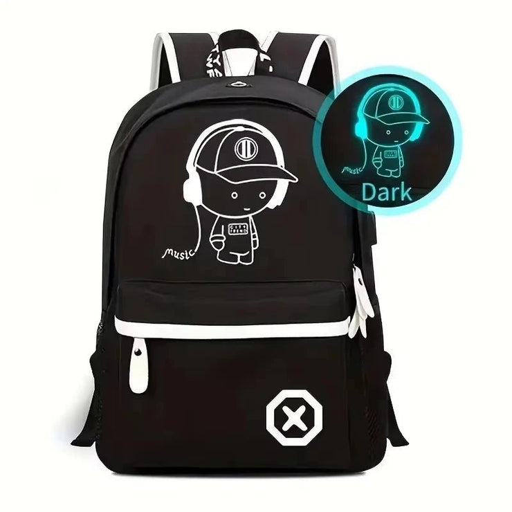 Anime Luminous School Backpack with USB Charging - Limited time Finds