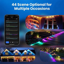 Outdoor Lights 90 LED Eaves Lights Smart Eaves String RGB Lights Full House Ambient Lighting Halloween Decorations Outside - Limited time Finds