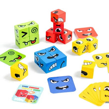 Puzzle Building Blocks Montessori Cube Children's Face Changing Expressions Building Blocks Tabletop Games Toys - Limited time Finds