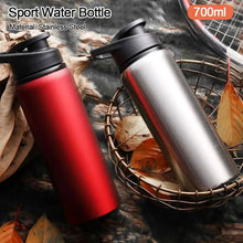 700ml Metal Water Bottle Stainless Steel Bicycle Water Bottle Straight Drinking Outdoors Sports Travel Kettle - Limited time Finds