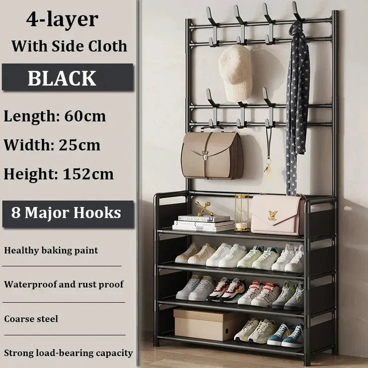 Clothes Hanger Multi - ayer Shoe Rack Doorway Hangers Shoe Shelf Coat Rack Storage Clothing Indoor Storage Furniture Hat Hangers - Limited time Finds