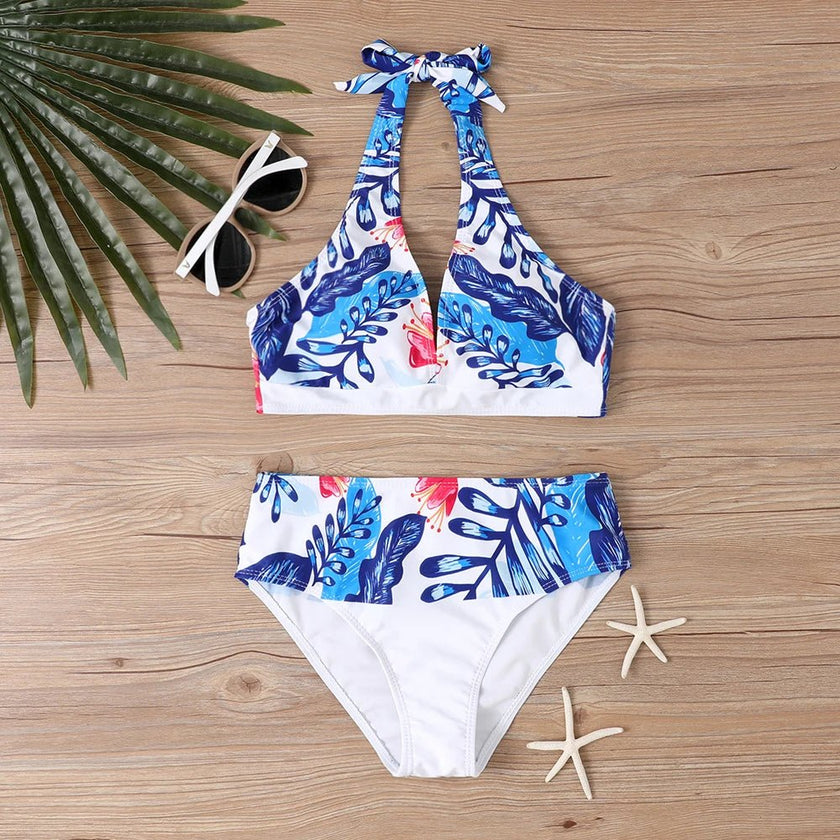 Women Summer Swimsuit Two Piece Set Beachwear Swim Suit Female Sexy Vintage Bathing Suit Bikini New Design Printing Swimwear - Limited time Finds