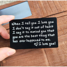 Anniversary Gifts Christmas Gifts I Love You Wallet Insert Card for Couple Husband Birthday Gifts - Limited time Finds