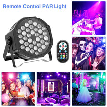 U'King 2PCS Party Light Par Light 36 LEDs RGB DMX Stage Effect Lighting Stage Flat Par Lighting DJ Lights Disco Lights Wedding - Limited time Finds