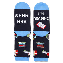 funny socks Reading Enthusiasts Student Warm Socks Fun Gifts Crew Socks Couple Gifts Teacher Gifts Socks - Limited time Finds