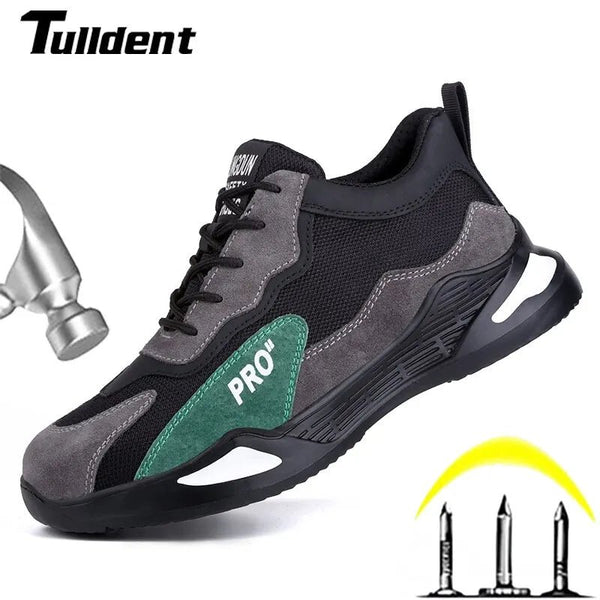 Fashion Safety Shoes Men Boots Steel Toe Shoes Men Puncture - Proof Work Sneakers Male Shoes Work Boots Indestructible Footwear - Limited time Finds