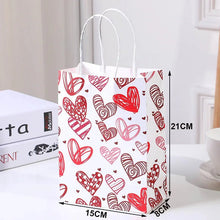 Valentine's Day Bag with Handles Paper Holiday Party Gift Bag Valentine's Day Party Favors Wrap Valentine's Day Party Supplies - Limited time Finds