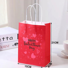 Valentine's Day Bag with Handles Paper Holiday Party Gift Bag Valentine's Day Party Favors Wrap Valentine's Day Party Supplies - Limited time Finds