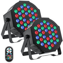 U'King 2PCS Party Light Par Light 36 LEDs RGB DMX Stage Effect Lighting Stage Flat Par Lighting DJ Lights Disco Lights Wedding - Limited time Finds