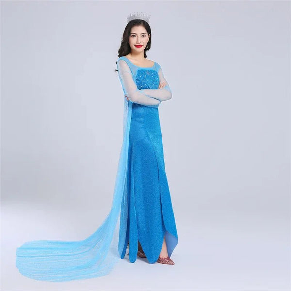 Adult Princess Elsa Dress Frozen Movie Ice Queen Costume Large Size XXXL Stage Performance Novelty Special Use Clothing - Limited time Finds