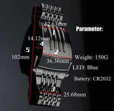 Personalized Men's Watches Iron Man Watches Black Stainless Steel Led Digital Electronic Watches Men Sports Watches Reloj Hombre - Limited time Finds