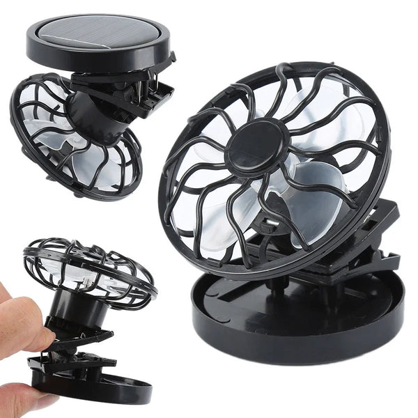 1pc Fan Cooling Clip - On Cooler Sun Power Energy Solar Cell Camping Hiking Blower Moving Air Blower for Camping Hiking Fishing - Limited time Finds