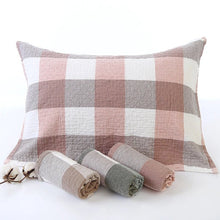 NEW 100% Cotton 3 Layers Thick Gauze Pillows Towel Classical Big Plaid Pillows Towel Super Soft Bedding Sets Pure Cotton Pillows - Limited time Finds