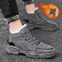 Men Boots Men's Winter Shoes Fashion Snow Boots Shoes Plus Size Winter Sneakers Ankle Men Shoes Winter Boots Black Blue Footwear - Limited time Finds