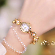 Original Brand Women's Watches 2024 Fashion Pearl Bracelet Golden Quartz Watch Lady Elegant Jewelry Watches Gift For Girlfriend - Limited time Finds