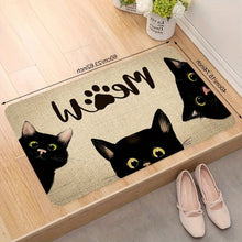 1Pc Cat Pattern Welcome Mat Dirt Resistant Indoor Outdoor Floor Rug Washable Home Decore Carpet Bedroom Bathroom Kitchen Balcony - Limited time Finds