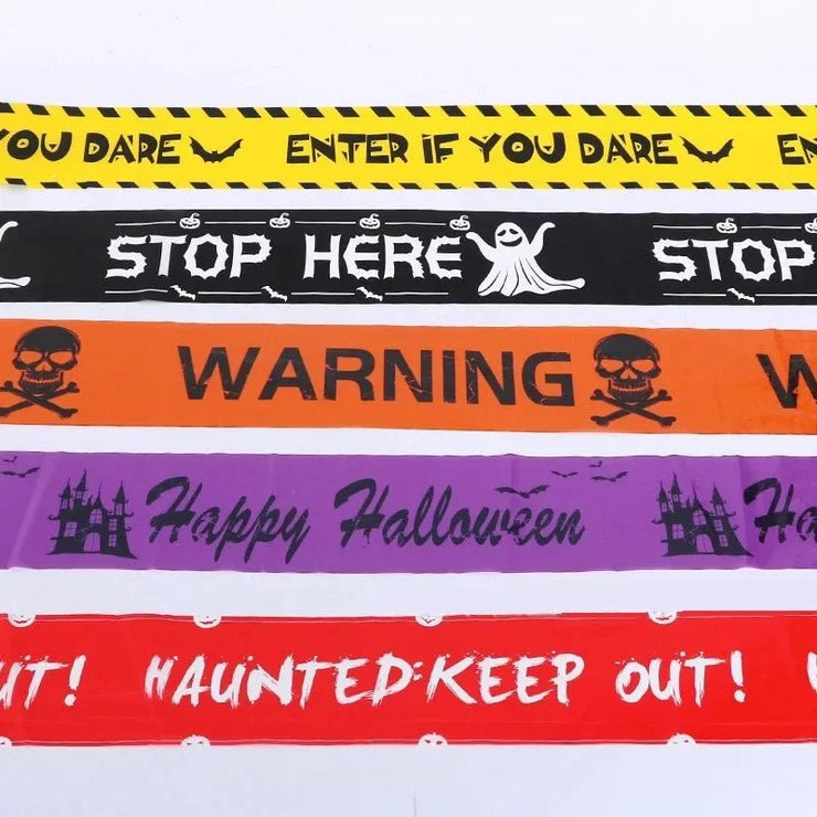 Skull Head Warning Tape Halloween Prop - Limited time Finds