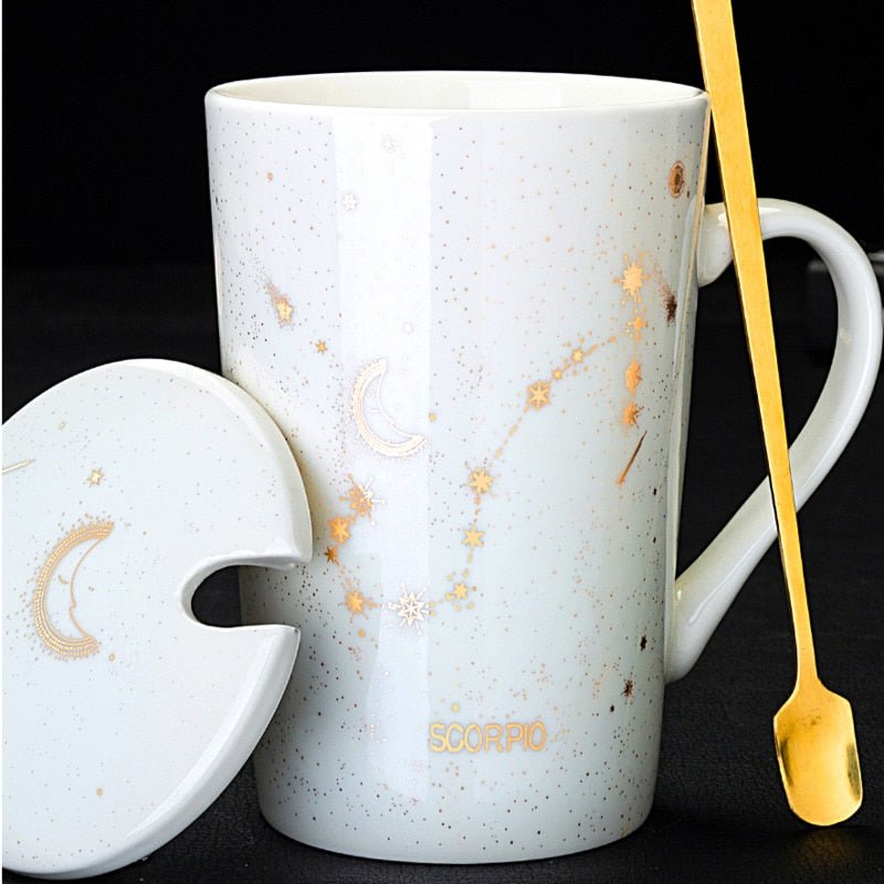 Imbibe the Cosmos: 12 Constellations Ceramic Mug - Limited time Finds