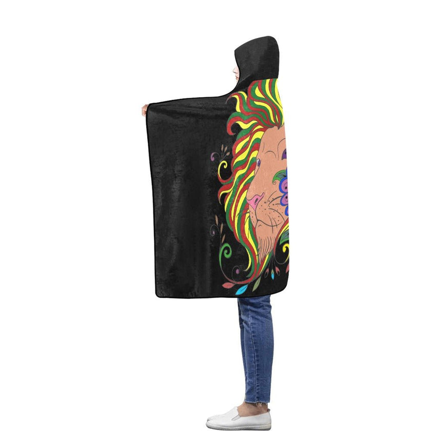 Rasta Lion Flannel Hooded Blanket - Limited time Finds