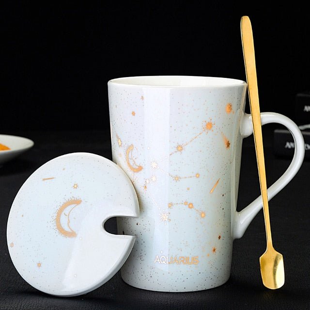 Imbibe the Cosmos: 12 Constellations Ceramic Mug - Limited time Finds