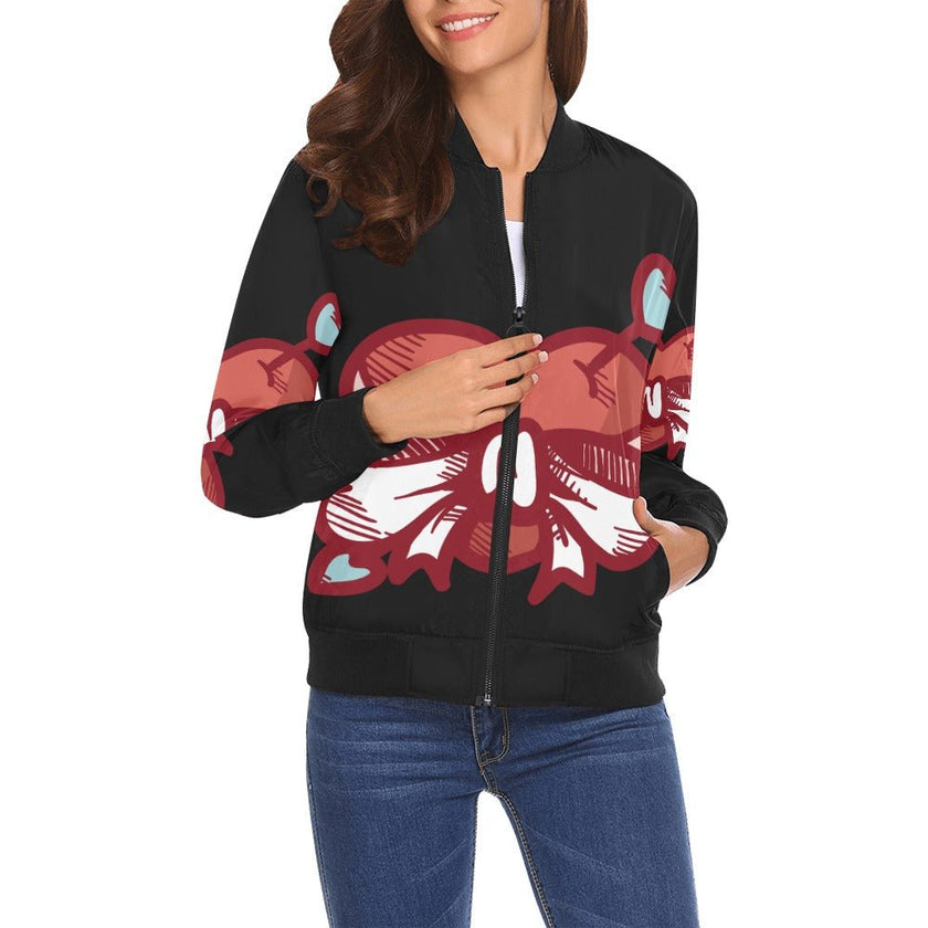 All Over Print Bomber Jacket for Women - Limited time Finds