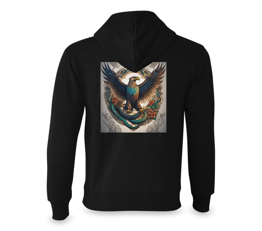 Classic Hooded Sweatshirt Eagle Snake round - Limited time Finds