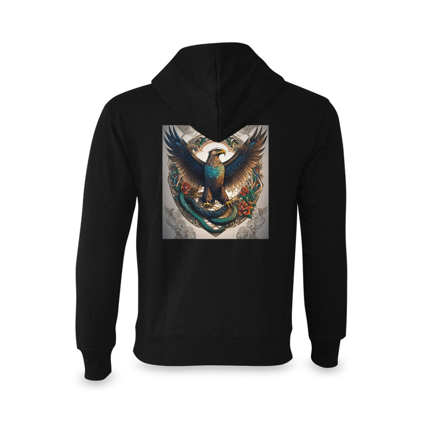 Classic Hooded Sweatshirt Eagle Snake round - Limited time Finds