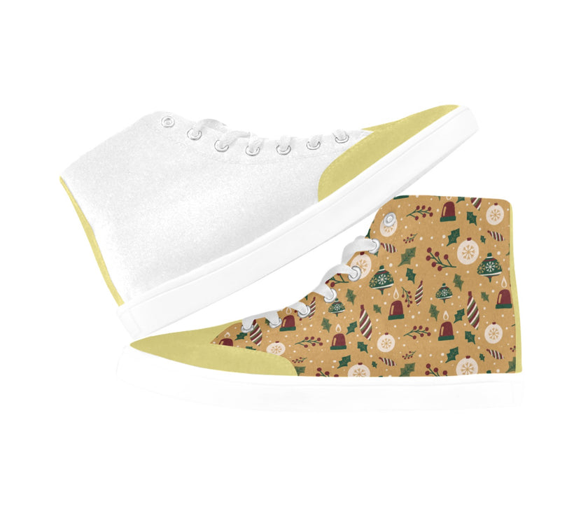 High Top Canvas Holly Jolly Women's Shoes