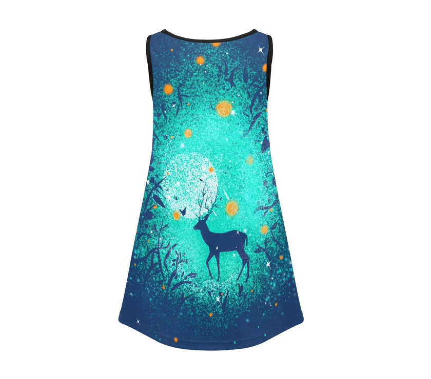 Girls' Sleeveless Deer Dress