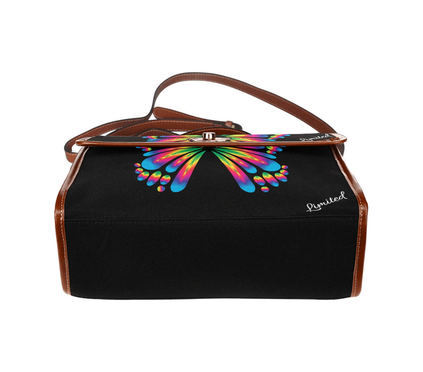 Waterproof Canvas Bag-Brown W/Butterfly - Limited time Finds