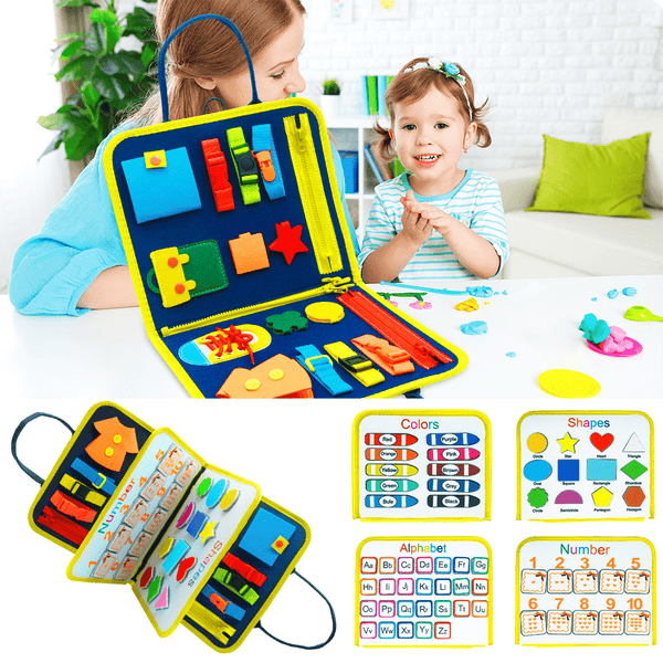 New Busy Book Children's Busy Board Dressing And Buttoning Learning Baby Early Education Preschool Sensory Learning Toy - Limited time Finds