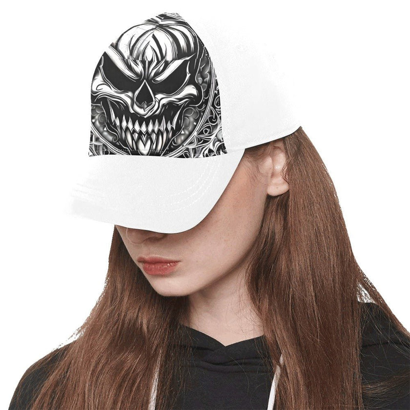 Snapback Hat Black/White Skull Face - Limited time Finds