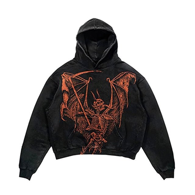 Streetwear Skull Print Men's Hoodies - Limited time Finds