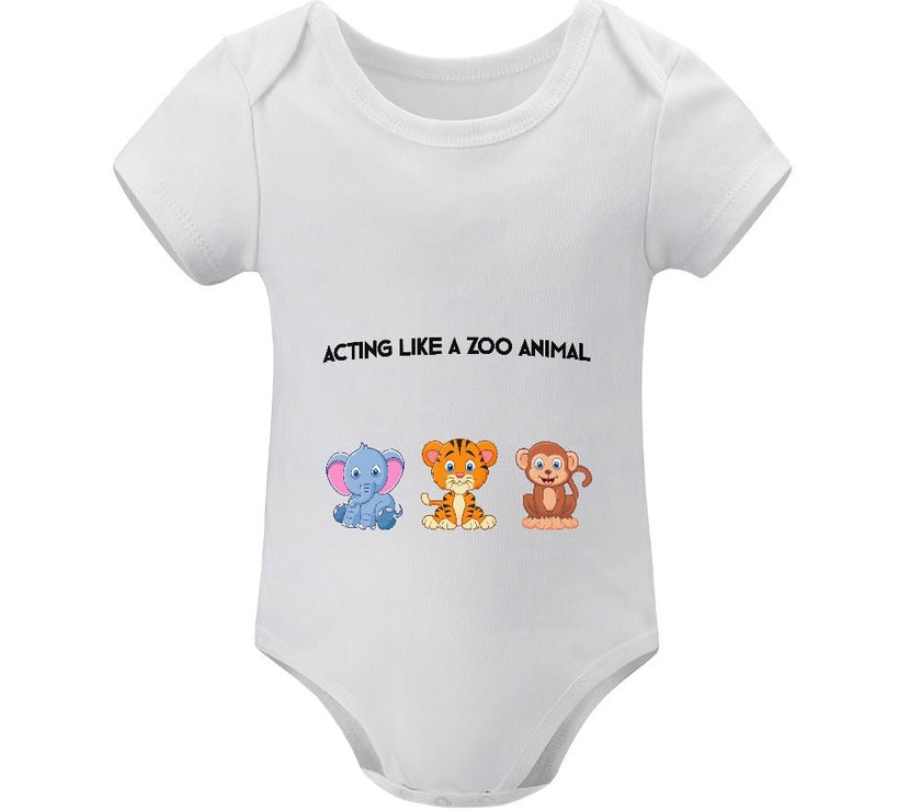 Animalistic Short -Sleeve Baby's Bodysuit - Limited time Finds