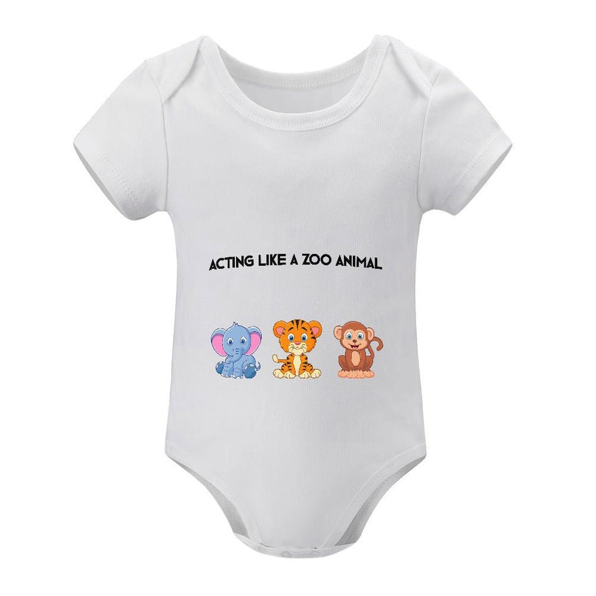 Animalistic Short -Sleeve Baby's Bodysuit - Limited time Finds