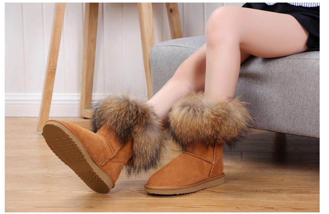 Women's Fox Fur Snow Boots - Limited time Finds