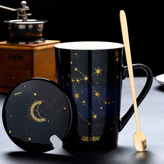 Imbibe the Cosmos: 12 Constellations Ceramic Mug - Limited time Finds