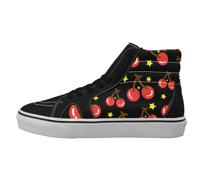 Bomb Cherry Women's High Top Canvas Shoes - Limited time Finds